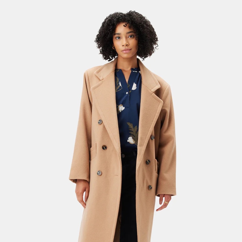 NWT Double Breasted Car Coat - Camel